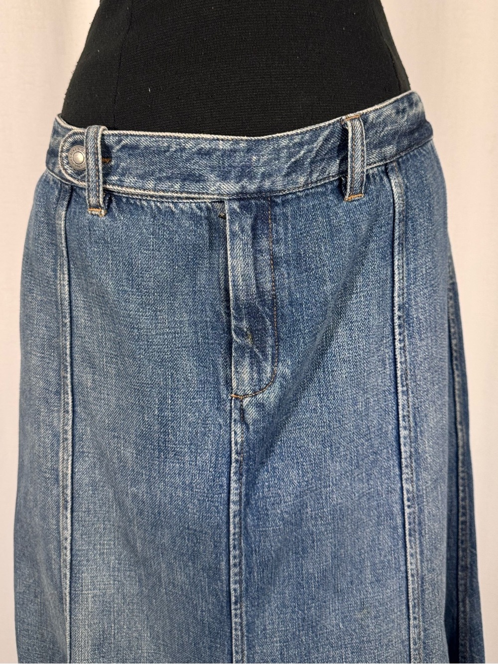 Vintage Lauren Jeans Co Ralph Lauren Denim Midi Skirt - Picture 3 of 7